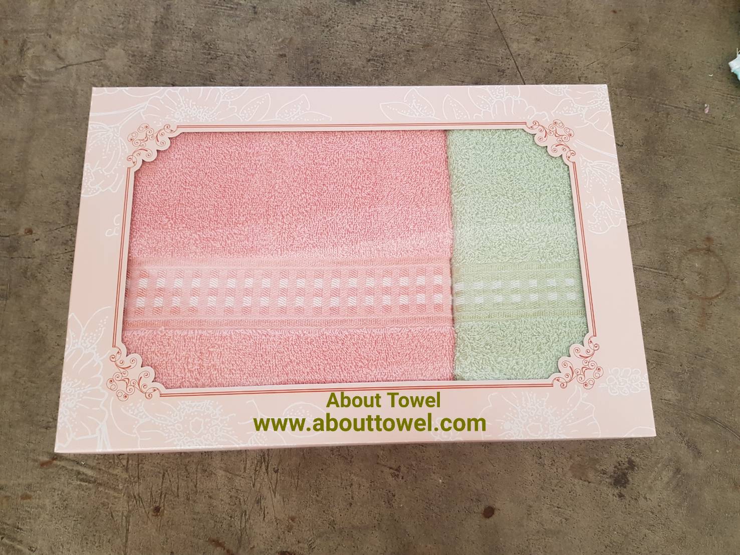 เซ็ตผ้าขนหนูพรีเมี่ยม 2 ผืน 2 สี