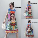 เดรสผ้าไหมอินเดีย พิมพ์ลายงยสวยคมชัด ทรงAชายบาน งานมีซิปหลังสวมใส่ง่าย มีซับในทั้งตัว(เย็บติด) ใส่สบาย สินค้าคุณภาพ (พร้อมส่ง)