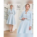 เซต 3 ชิ้น เสื้อคลุม+เสื้อครอป+กระโปรง เนื้อผ้าเกรดA++ ใส่สบาย : สินค้าคุณภาพ (พร้อมส่ง)