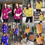 เสื้อลายจุดอัดพลีท 100% เนื้อเดียวกับงาน Brand งาน เกาหลีแท้ 🇰🇷 สวย High Quality ✔️ : สินค้าคุณภาพ (พร้อมส่ง)