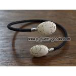 กำไลพันเชือกเทียน หินเทอร์ควอยส์ขาว