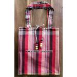 กระเป๋าถุงผ้าแคนวาส ลายผ้าขาวม้า (Reversible - ใช้ได้สองด้าน)