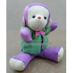 ตุ๊กตาลิงจ๋อผูกหูกระต่าย งานผ้าฝ้าย