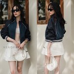 เบสบอลยีนแต่งผ้าร่มแขนกุ้นขอบขาว : สินค้าคุณภาพ (พร้อมส่ง)