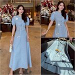 เซ็ทเสื้อแขนตุ้กตาน่ารักมาก แถมฟรีเข็มกลัดดอกไม้และเข็มขัดโซ่ ใส่สบาย : สินค้าคุณภาพ (พร้อมส่ง)