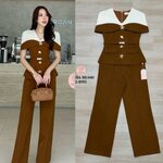 เสื้อ+กางเกงขายาว+เข็มขัด ใส่สบาย : สินค้าคุณภาพ (พร้อมส่ง)