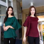 เสื้ออัดพลีท งานสวยเกรด 🌟🌟 Premium พร้อมส่งคร้า Oliva Izzey Plzzz เสื้อคอกลม แขนกุด แพนเทิร์น เรียบหรู : สินค้าคุณภาพ (พร้อมส่ง)