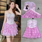 เซต2ชิ้น เสื้อเกาะอก ดีเทลแต่งผ้าตะข่ายช่วงอก แต่งกระดุมเพชร เรียงกัน3เม็ด โดดเด่นอลังสุดๆ อกเสริมฟองน้ำ แต่งแถบกันลื่นมาอย่างดี (ซิปหลัง) แมทซ์กับกระโปรงสั้นสีเดียวกัน แต่งระบายเป็นชั้นๆตามตัว แต่งชับในเป็นกางเกง ใส่สบาย : สินค้าคุณภาพ (พร้อมส่ง)