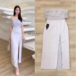 เดรสใส่สวยดูดี ต้องมีติดตู้ไว้เลย แพลตเทินดีงา ใส่สบาย : สินค้าคุณภาพ (พร้อมส่ง)