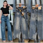 กางเกงทรงกระบอกที่แซปที่สุด งานปังที่สุด （ผ้าไม่ยืด) เพิ่มความสูงให้เมื่อสวมใส เอวสูงปรี๊ดปิดสะดือ ใส่สบาย : สินค้าคุณภาพ (พร้อมส่ง)