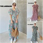 เดรสผ้าบล็อคคอทตอลอินเดีย ดีไซน์แขนบอลลูน กระดุมบน ผูกโบว์หน้า ทรงปล่อย ฟรีไซส์ มีกระเป๋าล้วง หน้าสั้น~หลังยาว ☆คอลเลคชั่นสุดคิ้วท์ งานเก๋มีดีไซน์ ใส่สบาย : สินค้าคุณภาพ (พร้อมส่ง)