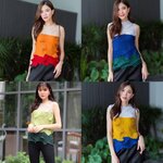 เสื้ออัดพลีท 100% ไฮโซวววว 😍 High Quality ✔️ ดีไซด์แขนกุด แมชสี ทรีโทนสวยๆ ได้อย่างลงตัว สวย ปัง ใส่สบาย : สินค้าคุณภาพ (พร้อมส่ง)