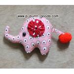 ช.ช้าง แม่เหล็กติดตู้ (Magnet) งานผ้าลายน่ารัก