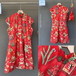 มินิเดรสกี่เพ้าลายดอกไม้สวย งานเดรส ตัวสั้น คอจีนกระดุมเฉียง ซิปหลัง งานสวย ตัวเดรสผ้าพิมพ์ลายคมชัด เนื้อดี ใส่เข้ารูป ซับในอย่างดี ใส่สบาย สินค้าคุณภาพ (พร้อมส่ง)