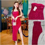 เดรสเกาะอกกริตเตอร์แน่น ๆ ทั้งชุดปลายชายเว้าเฉียงผ่าสูง งานสวยเนื้อผ้าดี เล่นไฟสุด มีซับในอกเสริมฟองน้ำ ซิปหลัง แทบซิลิโคนกันลื่นจ้า ใส่สบาย : สินค้าคุณภาพ (พร้อมส่ง)