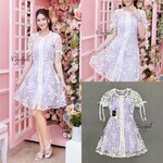 Set2ชิ้น กับความหวานน่ารัก ด้านใน เป็นเดรสสายเดี่ยว ผ้าพื้นสีม่วงพาสเทล มีซิปหลัง ด้านนอกเป็นเดรสใส่คลุม แขนสั้น ทรงเชิ้ต ผ่าหน้าติดกระดุม สินค้าคุณภาพ (พร้อมส่ง)