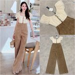 จั้มสูทยีนส์เสื้อลูกไม้ ทรงน่ารักดีเทลช่วงเสื้อใช้ผ้าลูกไม้เย็บระบายแต่งกระดุมเพชรช่วงกางเกงเป็นทรงเอวสูง ใส่แล้วแลดูขายาวหุ่นดี ทรงขากระบอกกลาง ใส่สบาย : สินค้าคุณภาพ (พร้อมส่ง)