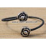 กำไลพันเชือกหัวโรเดียมรูปดอกกุหลาบ