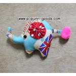 ช.ช้าง แม่เหล็กติดตู้ (Magnet) งานผ้าลายน่ารัก