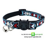 ปลอกคอแมวลายชนเผ่า ปลอกคอแมวตัวล๊อคนิรภัย