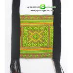 กระเป๋าย่าม ผ้าปักชาวเขา (ใบเล็ก) - size S (งานผ้าเก่า)