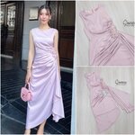 มิดิเดรสซาตินแต่ง ดอกไม้ดีไซน์สวยโดนเด่นในทุกปาร์ตี้ ใส่สบาย : สินค้าคุณภาพ (พร้อมส่ง)