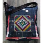 กระเป๋าชาวเขาใบใหญ่ กระเป๋าสะพายไหล่ (สายหนัง)