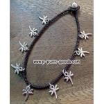 ข้อเท้าเชือกเทียนถัก จี้แมลงปอ