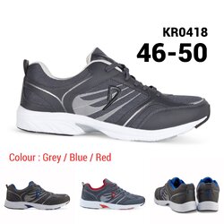 รองเท้าผ้าใบผู้ชายไซส์ใหญ่ 45-54 ผ้าใบแฟชั่นไซส์ใหญ่ D-Fashion KR0418
