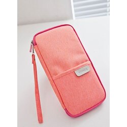 กระเป๋าใส่พาสปอร์ต กระเป๋าใส่หนังสือเดินทาง เอกสารสำคัญ มีสายคล้องมือ พกพาสะดวก ผลิตจากโพลีเอสเตอร์ กันน้ำ คุณภาพดี