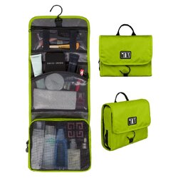 Bagsmart กระเป๋าใส่อุปกรณ์อาบน้ำ คุณภาพสูง ใส่อุปกรณ์อาบน้ำ แขวนได้ สำหรับเดินทาง ท่องเที่ยว (Green)