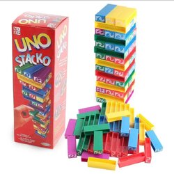 (กล่องใหญ่) อูโน่ เกมตึกถล่ม เกมจังก้า ของเล่นตึกถล่ม ยูโน่ Uno Stacko สูง 27.5 cm