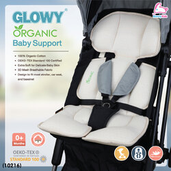 (10216) GLOWY (โกลวี่) Organic Subport เบาะเสริมเด็กเล็ก สำหรับรถเข็นและคาร์ซีท ออร์แกนิคคอตต้อน 100%