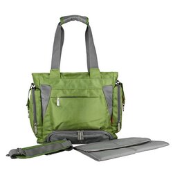 Ecosusi กระเป๋าคุณแม่ กระเป๋าสัมภาระคุณแม่ กระเป๋าแม่ลูกอ่อน สะพายได้ แถมผ้ารองเปลี่ยนผ้าอ้อม ผลิตจากไนล่อนคุณภาพสูง ทนทาน ช่องใส่ของเยอะ (สีเขียว)