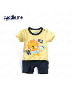 ชุดจั๊มสูทเด็ก แบรนด์แท้ Cuddle me ลายสิงโต สีเหลืองสลับดำ