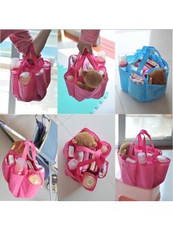 กระเป๋าช่องจัดระเบียบ แบ่งของใช้เด็ก แขวนรถเข็นคันเล็กได้