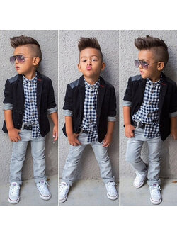 ชุดเด็กชาย 1-6 ปี ออกงาน ชุดสุดหล่อ เซต 3 ชิ้น สูท เชิ๊ต กางเกงเด็ก