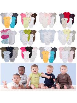 ชุดบอดี้สูทแขนสั้น เด็กชายวัย 0-3/3-6/6-9/9-12/12-18/18-24 เดือน