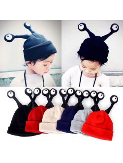 หมวกกันหนาวเด็ก ตาแมลงยื่น น่ารักแสนกวน สำหรับเด็กวัย 1-4 ปี