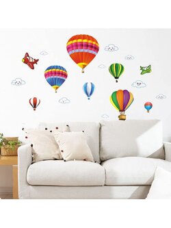 สติ๊กเกอร์ตกแต่งห้องเด็ก สติ๊กเกอร์ตกแต่งผนัง DIY ลายบอลลูน ลอกออกแล้วติดซ้ำได้