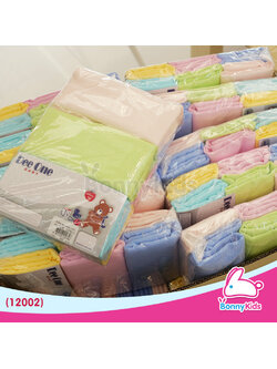 (12002) ผ้าอ้อมสาลู Saloo cotton 100% ขนาด 27x27 นิ้ว แพ็ค 6 ผืน คละสี