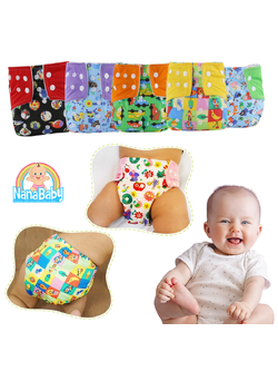 NanaBaby กางเกงผ้าอ้อม กันน้ำ ซักได้ ปรับขนาดได้