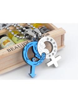 สร้อยคู่ We Couple - สีฟ้า/เงิน/ทอง/ดำ (เก็บเงินปลายทางได้)