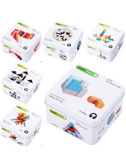 กล่องกิจกรรม Games For Trip ของเล่นไม้เด็ก ในกล่องเหล็กสำหรับเดินทาง