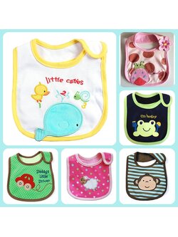 ผ้ากันเปื้อน กันน้ำลาย สำหรับเด็กอ่อน Lastest Kids เย็บประกบ กันน้ำ