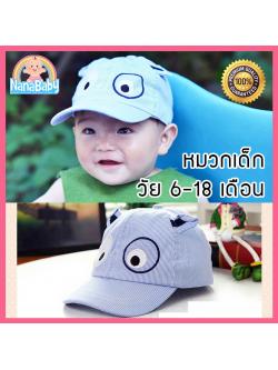 หมวกแคปเด็กอ่อน ปักรูปหน้าสัตว์ มีหูตั้ง น่ารัก ขนาด 6-18 เดือน