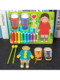 ของเล่นไม้ กระดานกิจกรรมเด็ก Busy Board Activities Toy
