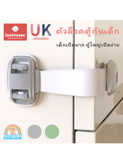 ตัวล็อคตู้ ที่ล็อคตู้เย็น ล็อคลิ้นชัก กันเด็กเปิดเอง ตัวใหญ่กว่า..แข็งแรงกว่า!! สายหมุนได้ เด็กเปิดยาก..ผู้ใหญ่เปิดง่าย