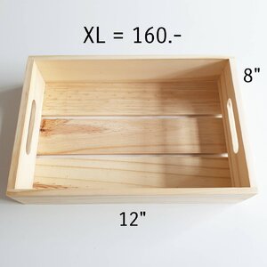 ตะกร้าไม้สนสำหรับจัดชุดของขวัญ (Giftset Wooden Basket) ขนาดใหญ่ กว้าง8"xยาว12"xสูง 3 นิ้ว