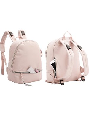 mommore กระเป๋าคุณแม่ กระเป๋าสัมภาระคุณแม่ กระเป๋าแม่ลูกอ่อน กันน้ำ แบบเป้น่ารัก สวยหวาน มาพร้อมแผ่นรองเปลี่ยนผ้าอ้อม (Pink)